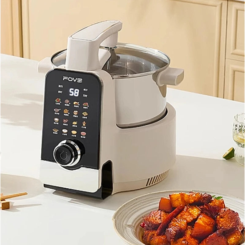 قدر طهي ذكي أوتوماتيكي بالكامل، متعدد الوظائف، متعدد الاستخدامات، مناسب للطبخ المنزلي والحرف اليدوية.