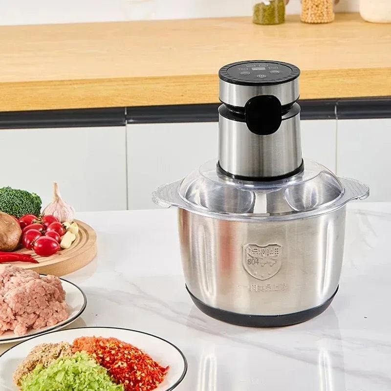 5L Electric Meat Grinders Multifunctional 304 Stainless Steel Food Crusher Vegetable Slicer Chopper Mincer Baby Food Processor