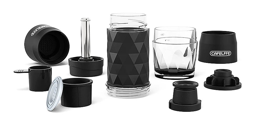 Cafelffe 3 In1 Portable Coffee Machine Hot/Cold Water Manual Espresso Maker For Capsule & Ground Hand Press Brewer hiking Travel