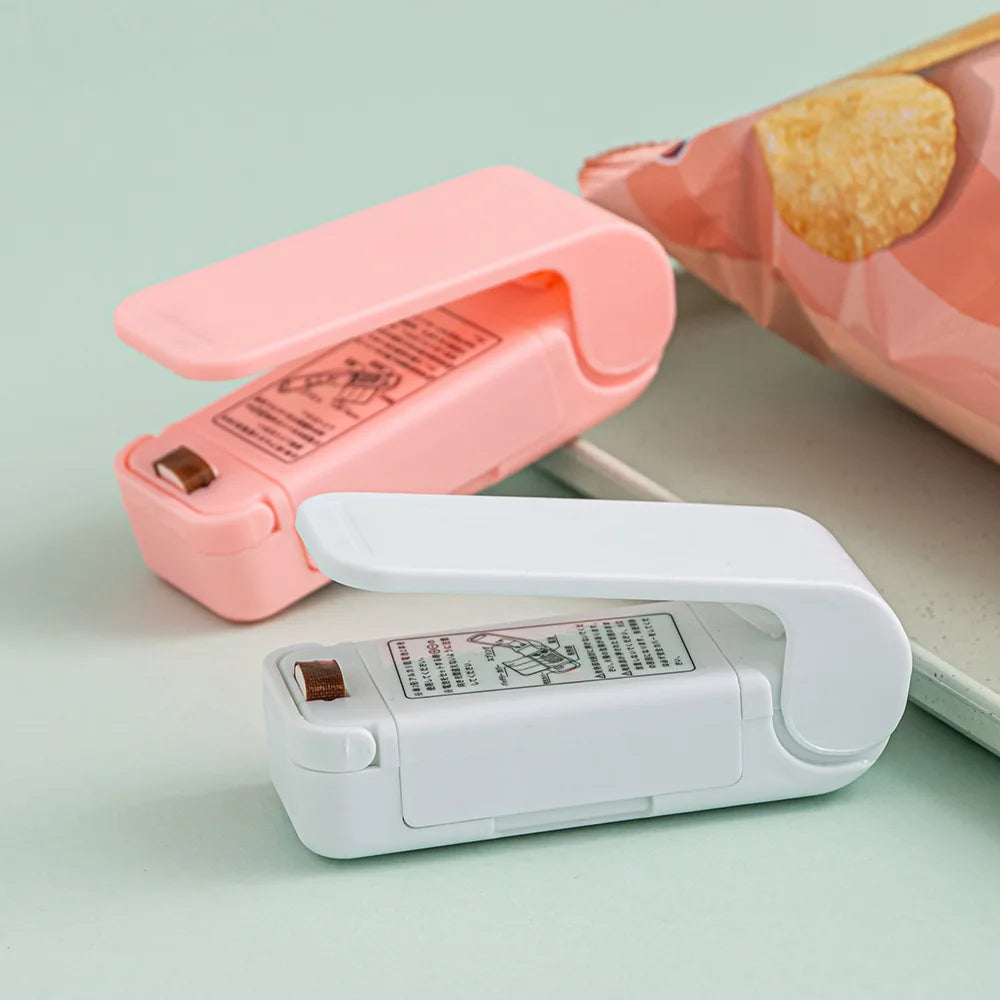 آلة تغليف صغيرة قابلة لإعادة الشحن عبر منفذ USB، مانعة للتسرب الحراري، أكياس تخزين، عبوات بلاستيكية، مانعة للتسرب الحراري للأطعمة، محمولة باليد