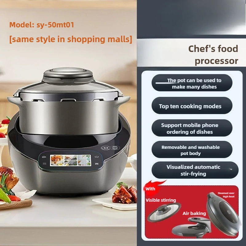 جهاز طهي منزلي بسعة 5 لترات، متعدد الوظائف، سهل التنظيف