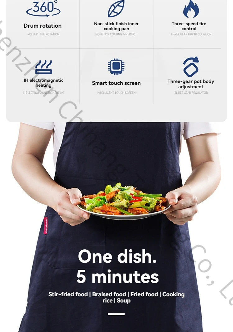 Electric Cooking Machine Fully Automatic Intelligent  Machine Household Cooking Robot Wok Kitchen Special Cooking Machine