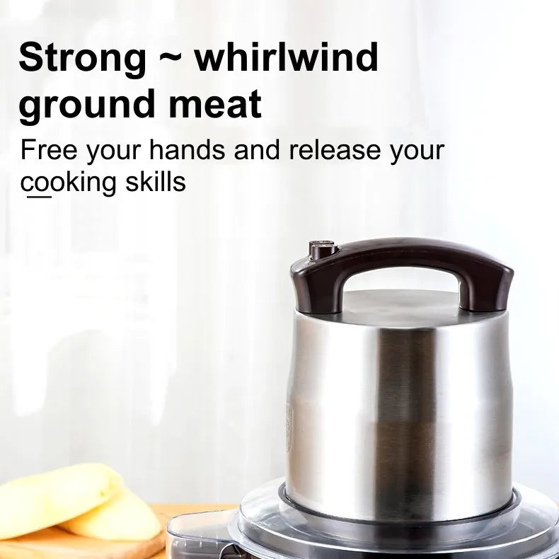 6L Electric Meat Grinders Food Crusher 6S Stainless Steel Multifunctional Vegetable Slicer Processor Chopper Kitchen Appliances