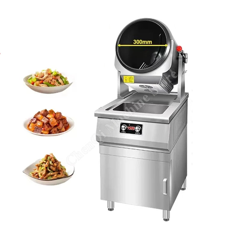 آلة طهي الطعام الأوتوماتيكية، روبوت، مطعم وجبات سريعة، مقلاة أرز مقلي، روبوت طهي ذكي للتقليب