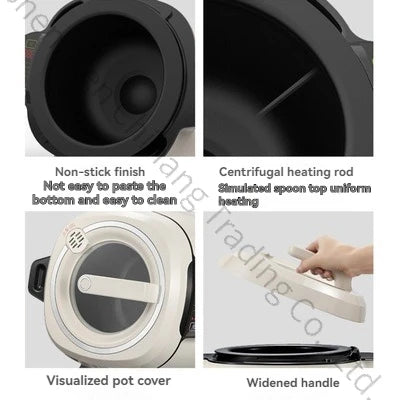 آلة طهي كهربائية أوتوماتيكية بالكامل، آلة ذكية، روبوت طهي منزلي، مقلاة ووك، آلة طهي خاصة بالمطبخ