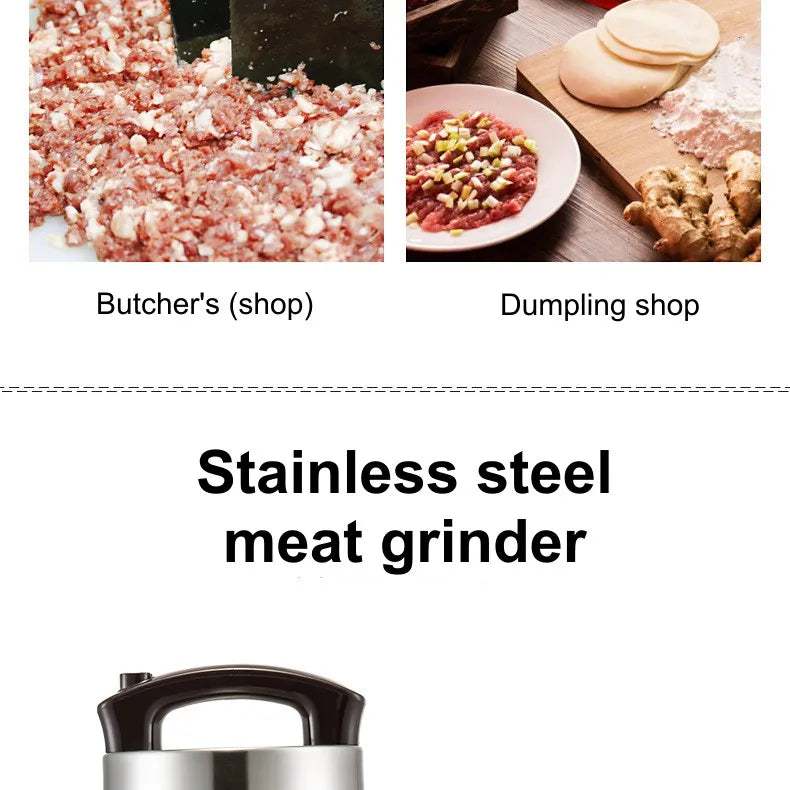 6L Electric Meat Grinders Food Crusher 6S Stainless Steel Multifunctional Vegetable Slicer Processor Chopper Kitchen Appliances