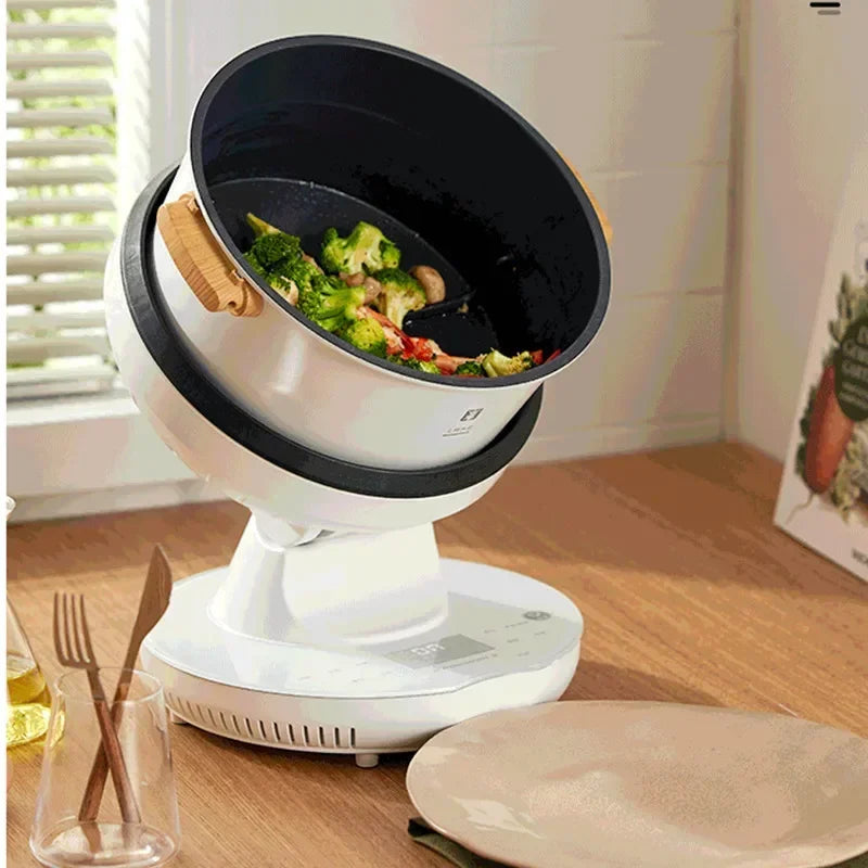 آلة طهي كهربائية أوتوماتيكية بالكامل، آلة ذكية، روبوت طهي منزلي، مقلاة ووك، آلة طهي خاصة بالمطبخ