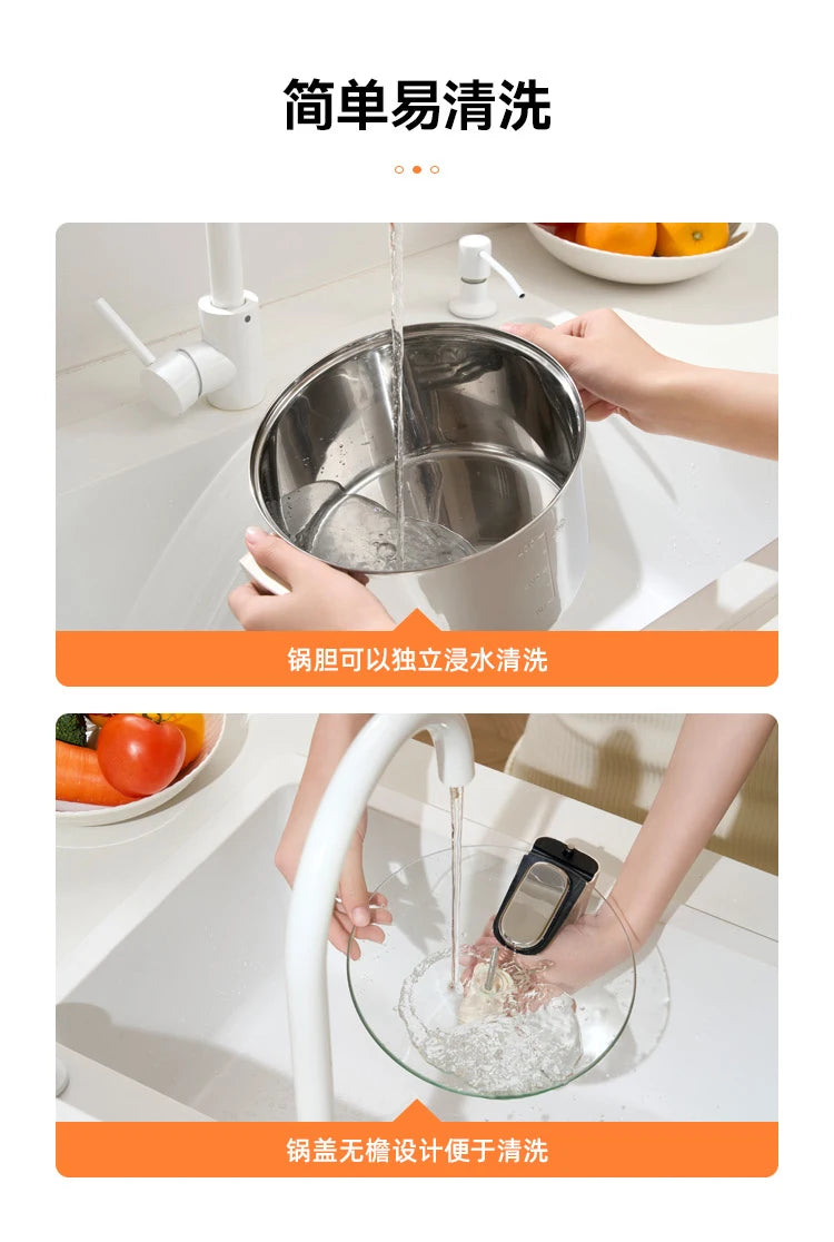 قدر طهي ذكي أوتوماتيكي بالكامل، متعدد الوظائف، متعدد الاستخدامات، مناسب للطبخ المنزلي والحرف اليدوية.