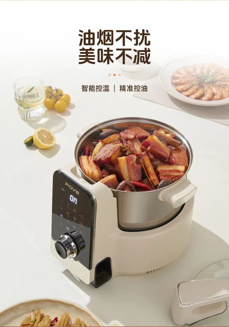 قدر طهي ذكي أوتوماتيكي بالكامل، متعدد الوظائف، متعدد الاستخدامات، مناسب للطبخ المنزلي والحرف اليدوية.