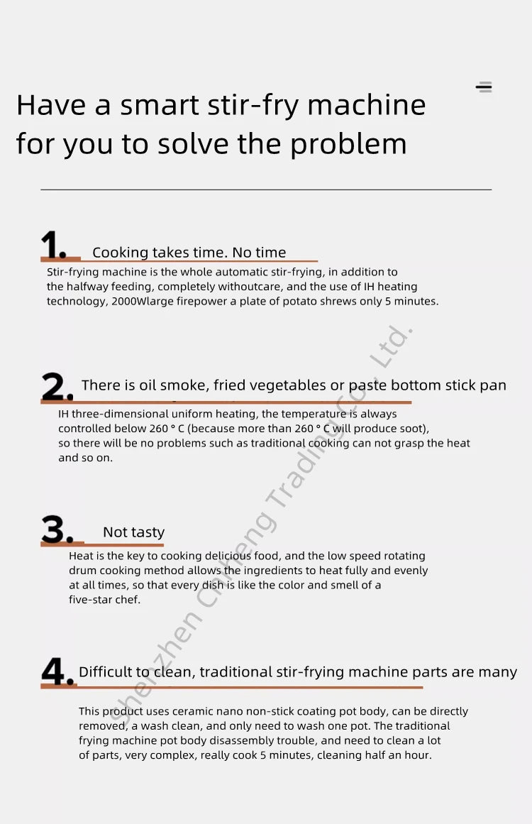 Electric Cooking Machine Fully Automatic Intelligent  Machine Household Cooking Robot Wok Kitchen Special Cooking Machine