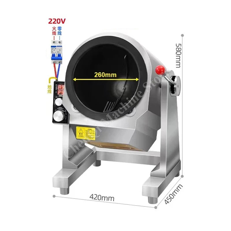 آلة طهي الطعام الأوتوماتيكية، روبوت، مطعم وجبات سريعة، مقلاة أرز مقلي، روبوت طهي ذكي للتقليب