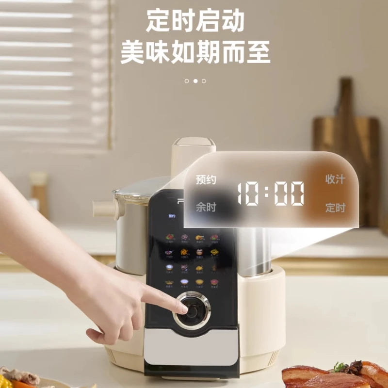 قدر طهي ذكي أوتوماتيكي بالكامل، متعدد الوظائف، متعدد الاستخدامات، مناسب للطبخ المنزلي والحرف اليدوية.
