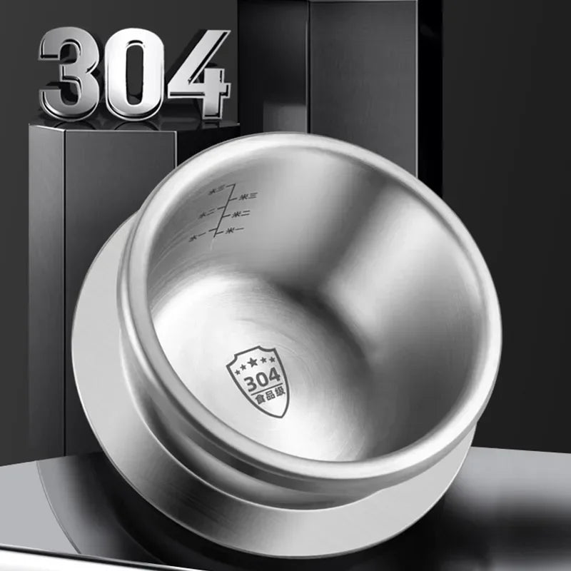 طنجرة ضغط صغيرة للتخييم في الهواء الطلق بسعة 0.8-2 لتر، مصنوعة من الفولاذ المقاوم للصدأ 304، طنجرة أرز محمولة، أداة طهي للمطبخ، طنجرة ضغط