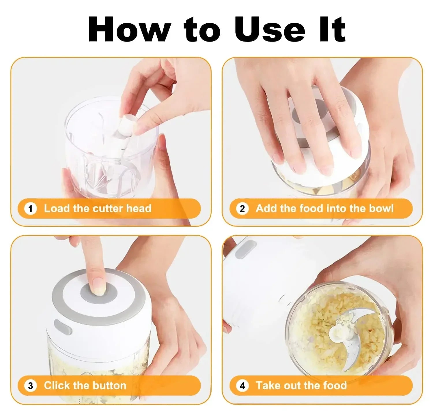 مفرمة ثوم كهربائية من الفولاذ المقاوم للصدأ سعة 300 مل، قابلة للشحن عبر منفذ USB، لسحق الطعام والخضراوات واللحوم، هراسة صغيرة للثوم والفلفل الحار، أدوات مطبخ