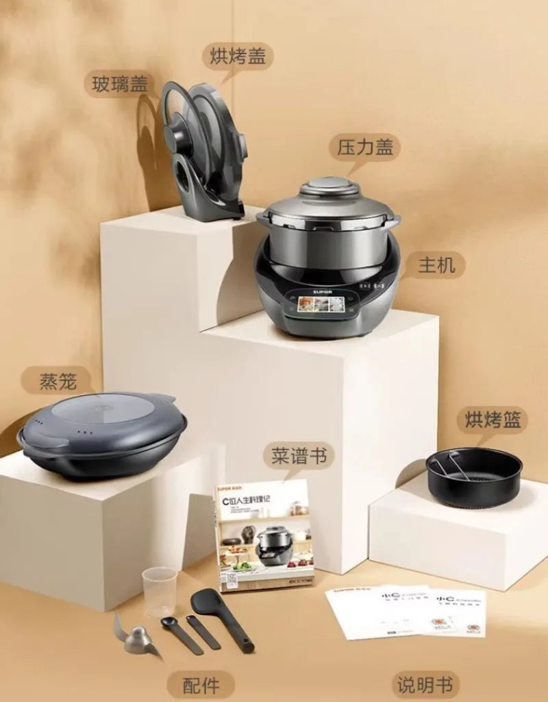 جهاز طهي منزلي بسعة 5 لترات، متعدد الوظائف، سهل التنظيف